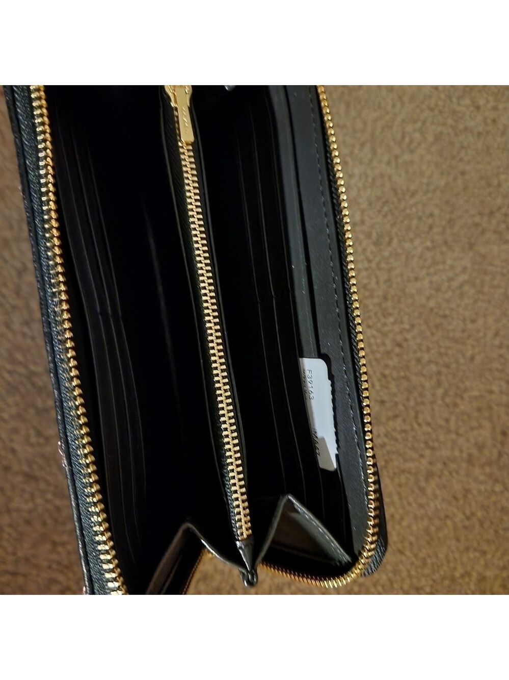 NWT COACH Women's Long Zip Around Wallet in Metallic Ombre Quilted Leather - Picture 5 of 8